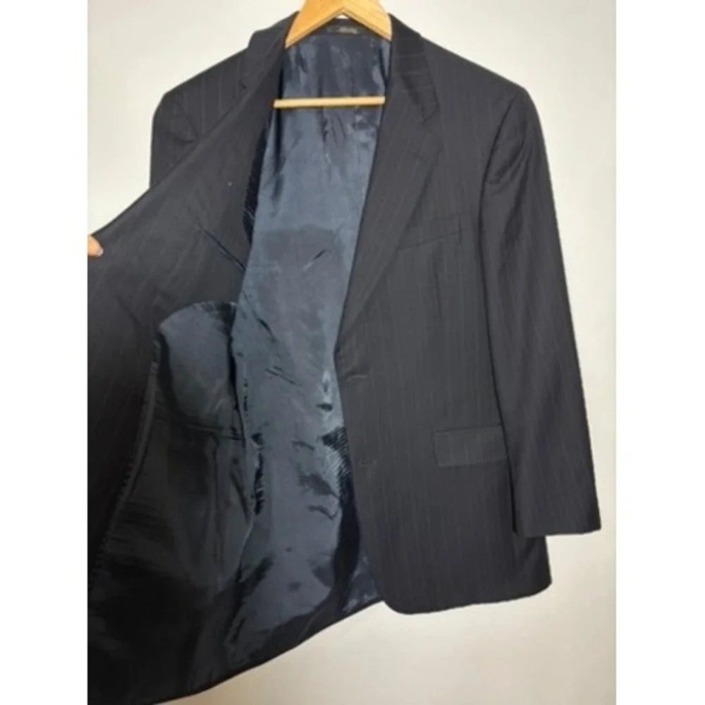 Hart Schaffner Men's 40R Pinstripe Blazer Sport‎ Coat Gold Trumpeter Classic USA